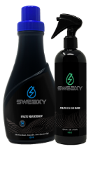  Sweaxy Laundry Detergent & Deodorizing Spray Set laundry, detergent, safe, workout clothes, odor remover, odor eliminator, exercise gear, sweat removal, clean,